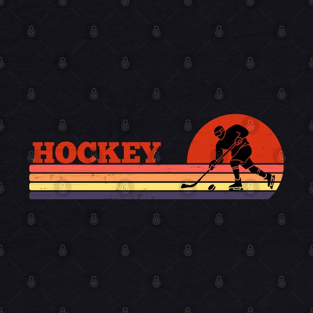 Hockey Shirt. Retro Style T-Shirt For Hockey fans by Attia17